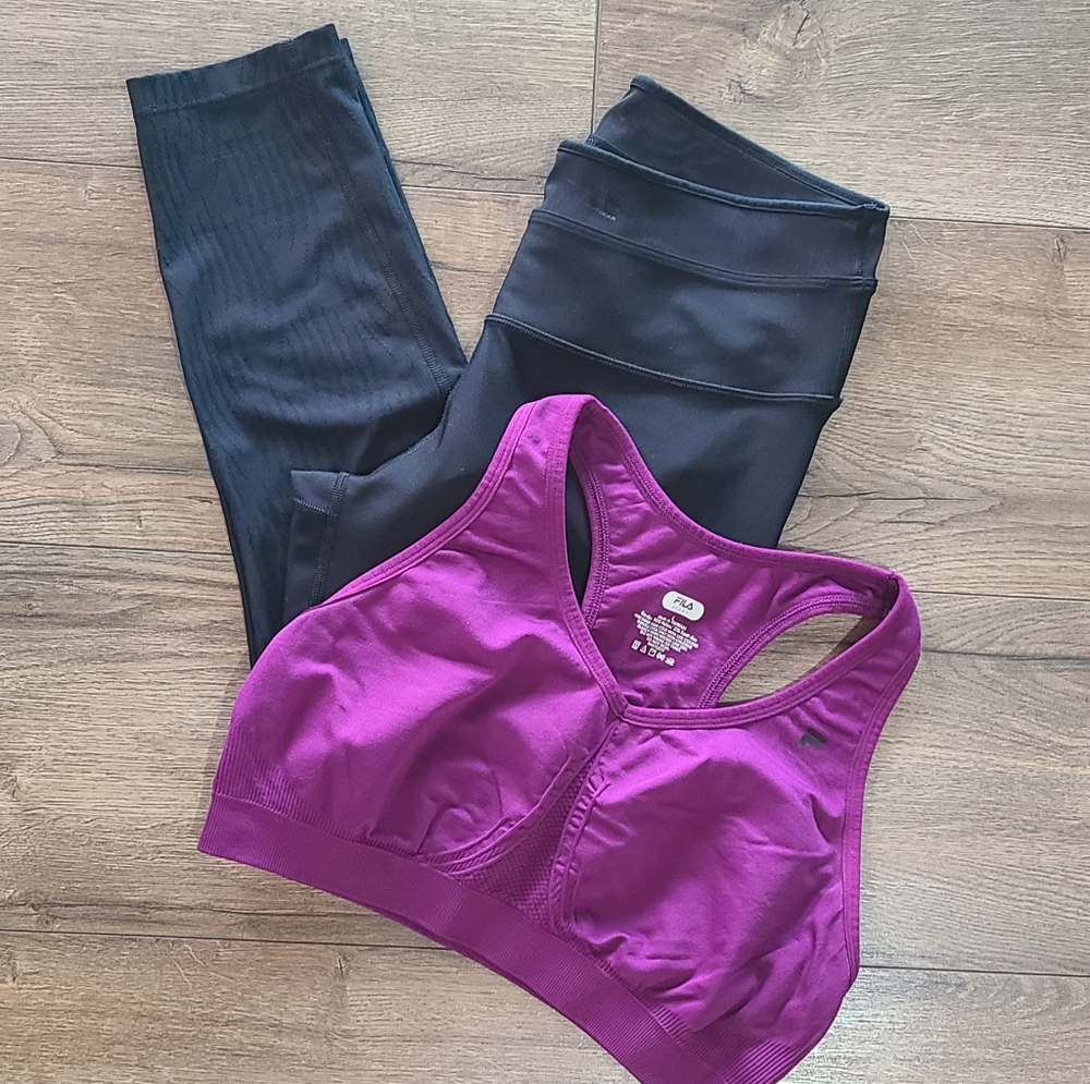 Activewear LOT OF 2- Hardly/Gently Worn- FILA, UNDER ARMOUR - Size Large